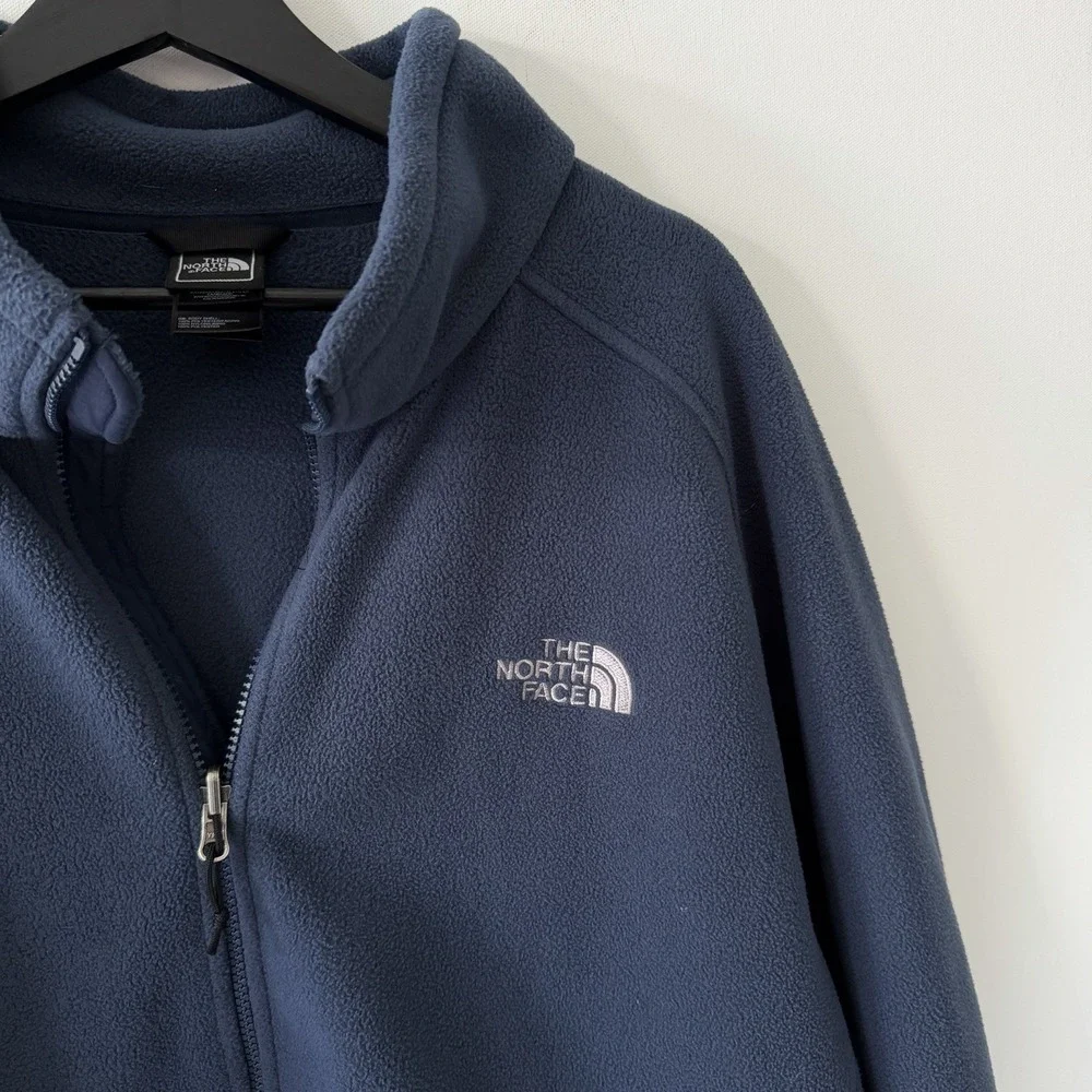 The North Face Glacier Full Zip Fleece Jacket Mens 3XL Blue Outdoors